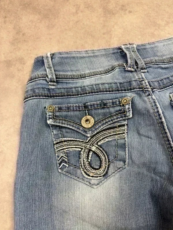 Angels Vintage Jeans Backprint Y2K Bootcut Fit 2005 S Damen