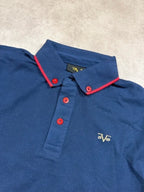 Vintage Y2K Versace V1969 Polo Shirt 2005 Navy Blau S Herren