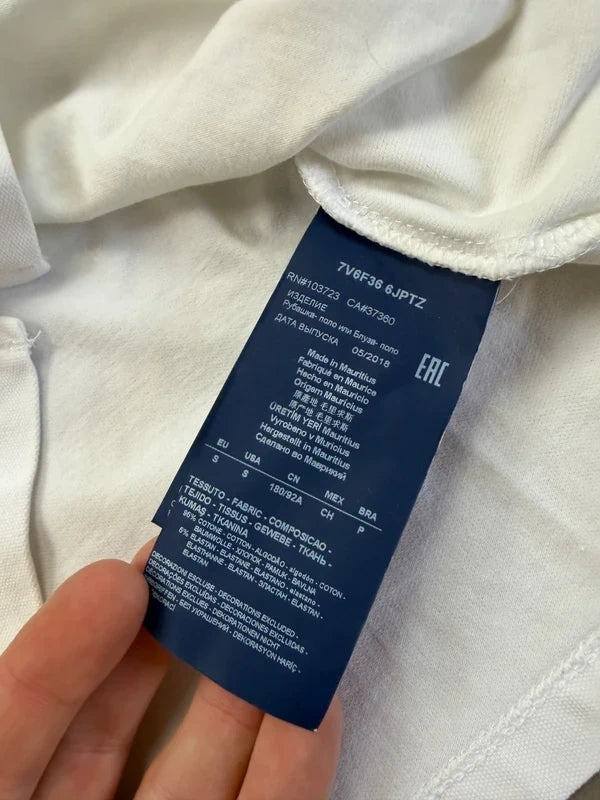 Armani Jeans Vintage Longsleeve Polo 2018 Weiß S