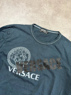 Versace Vintage Longsleeve Shirt Medusa Print 2000s Schwarz L