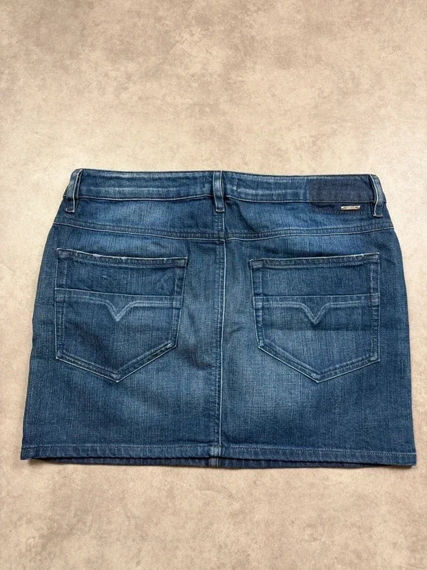 Diesel Vintage Jeans Rock 2008 Blau W31 Damen
