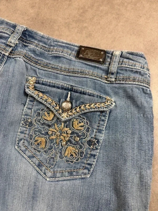 Earl Vintage Bootcut Y2K Denim Jeans 2000 L Damen