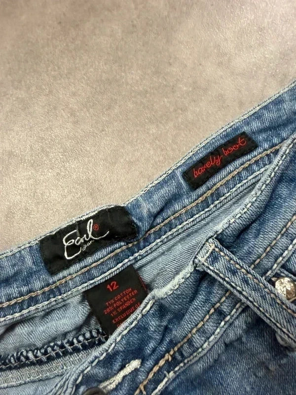 Earl Vintage Bootcut Y2K Denim Jeans 2000 L Damen