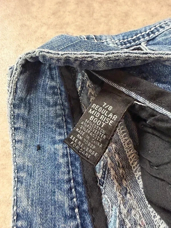 Premiere Vintage Bootcut Y2K Denim Jeans 2005 M Damen