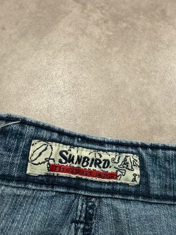 Sunbird Vintage Bootcut Y2K Denim Jeans S Damen