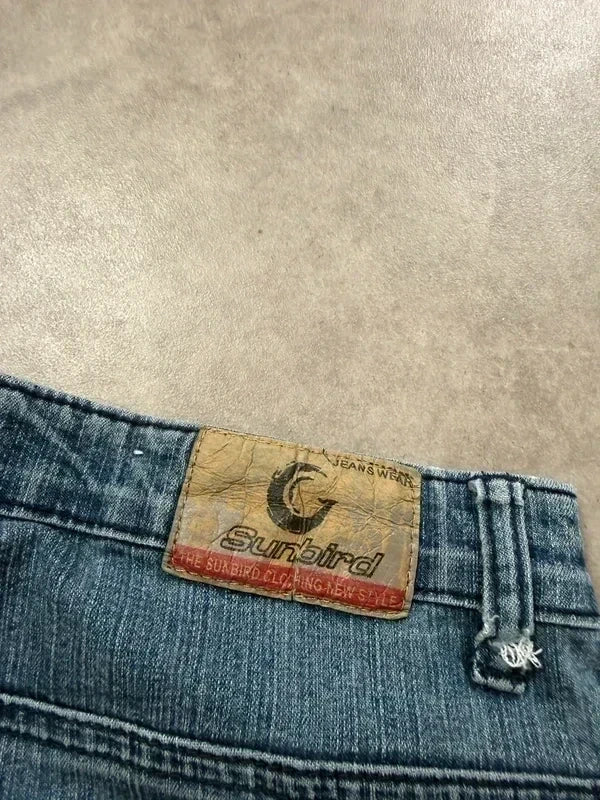 Sunbird Vintage Bootcut Y2K Denim Jeans S Damen