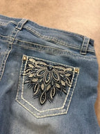 Copper Flash Vintage Bootcut Y2K Denim Jeans L Damen