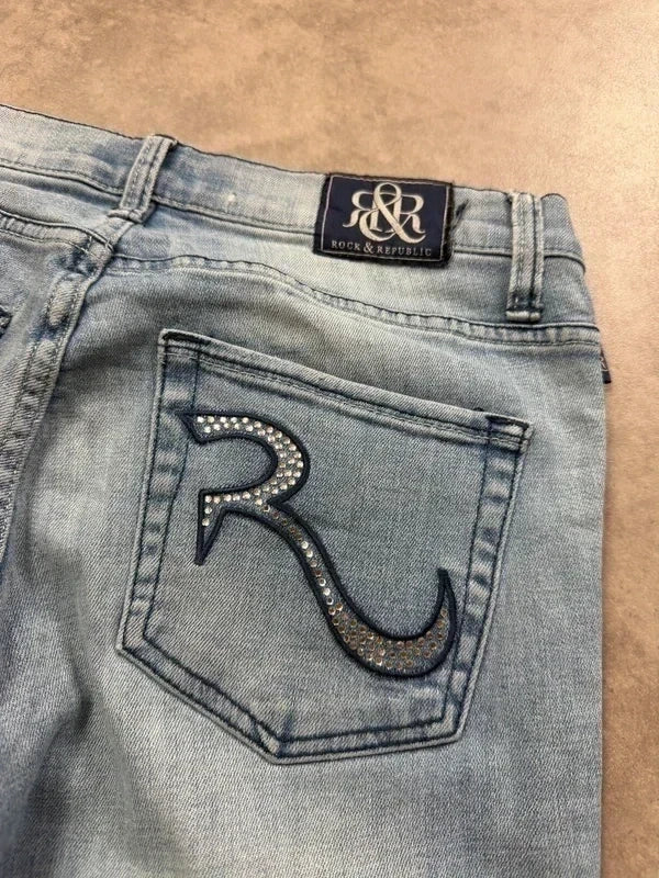 Rock & Republic Vintage Bootcut Y2K Denim Jeans S Damen