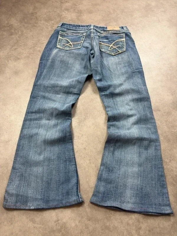 Amethyst Vintage Y2K Flare 2005 Denim Jeans S Damen