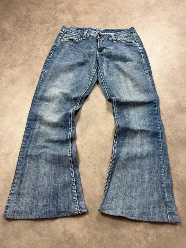 Amethyst Vintage Y2K Flare 2005 Denim Jeans S Damen