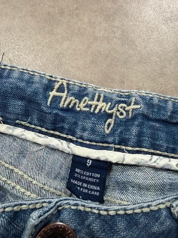 Amethyst Vintage Y2K Flare 2005 Denim Jeans S Damen