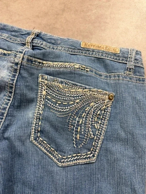 Rhythm in Blues Vintage Y2K Bootcut 2007 Denim Jeans L Damen