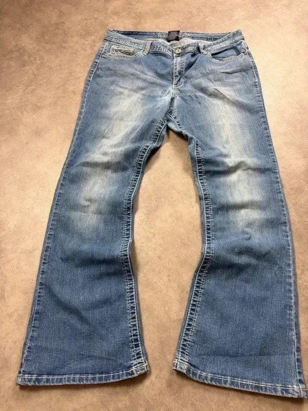 Rhythm in Blues Vintage Y2K Bootcut 2007 Denim Jeans L Damen