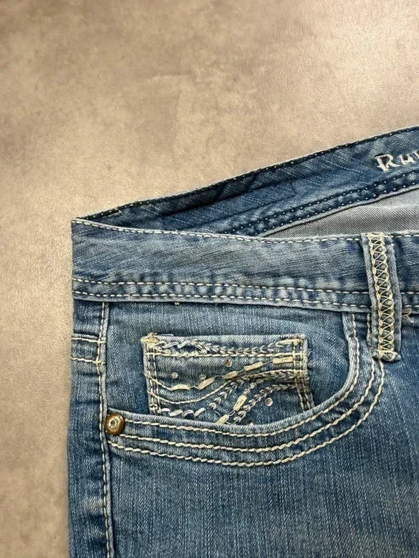 Rhythm in Blues Vintage Y2K Bootcut 2007 Denim Jeans L Damen