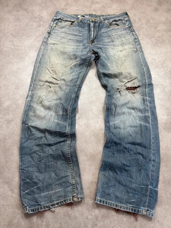 Savage Vintage Jeans Japan Style 2006 Blau L Straight Herren