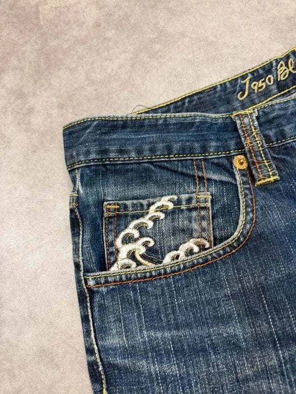 Backprint Vintage Jeans Japan Style 2005 S Straight Herren