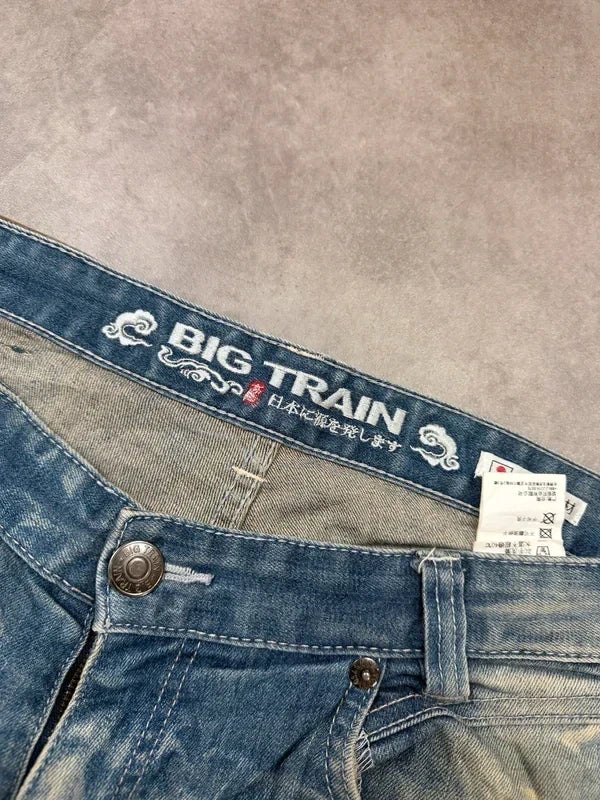 Big Train Japan Style Vintage Backprint Jeans 2005 XL Straight Herren