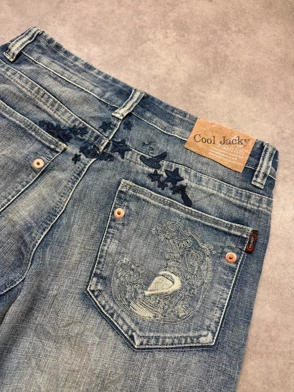 Cool Jacky Japan Style Vintage Backprint Jeans*Rare*2005 M Straight Herren