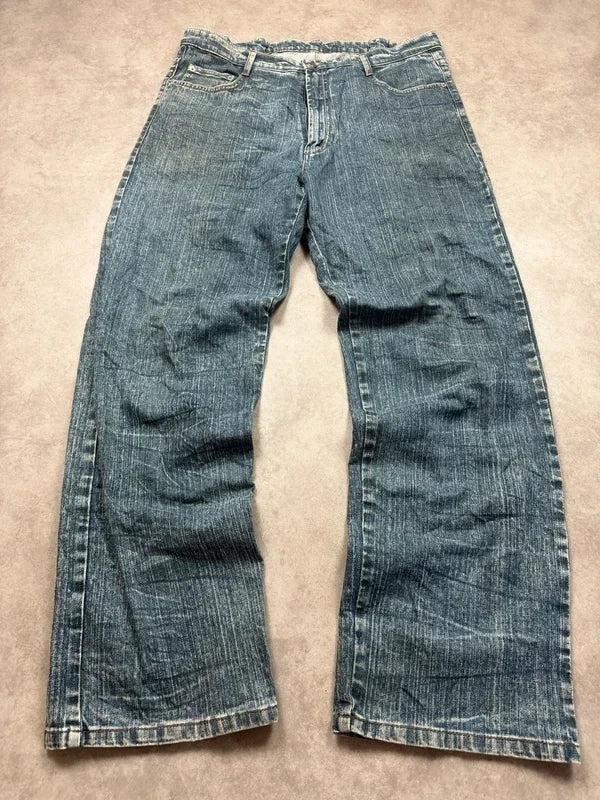 BMJ Japan Style Vintage Backprint Jeans *Rare*2005 XL Straight Herren