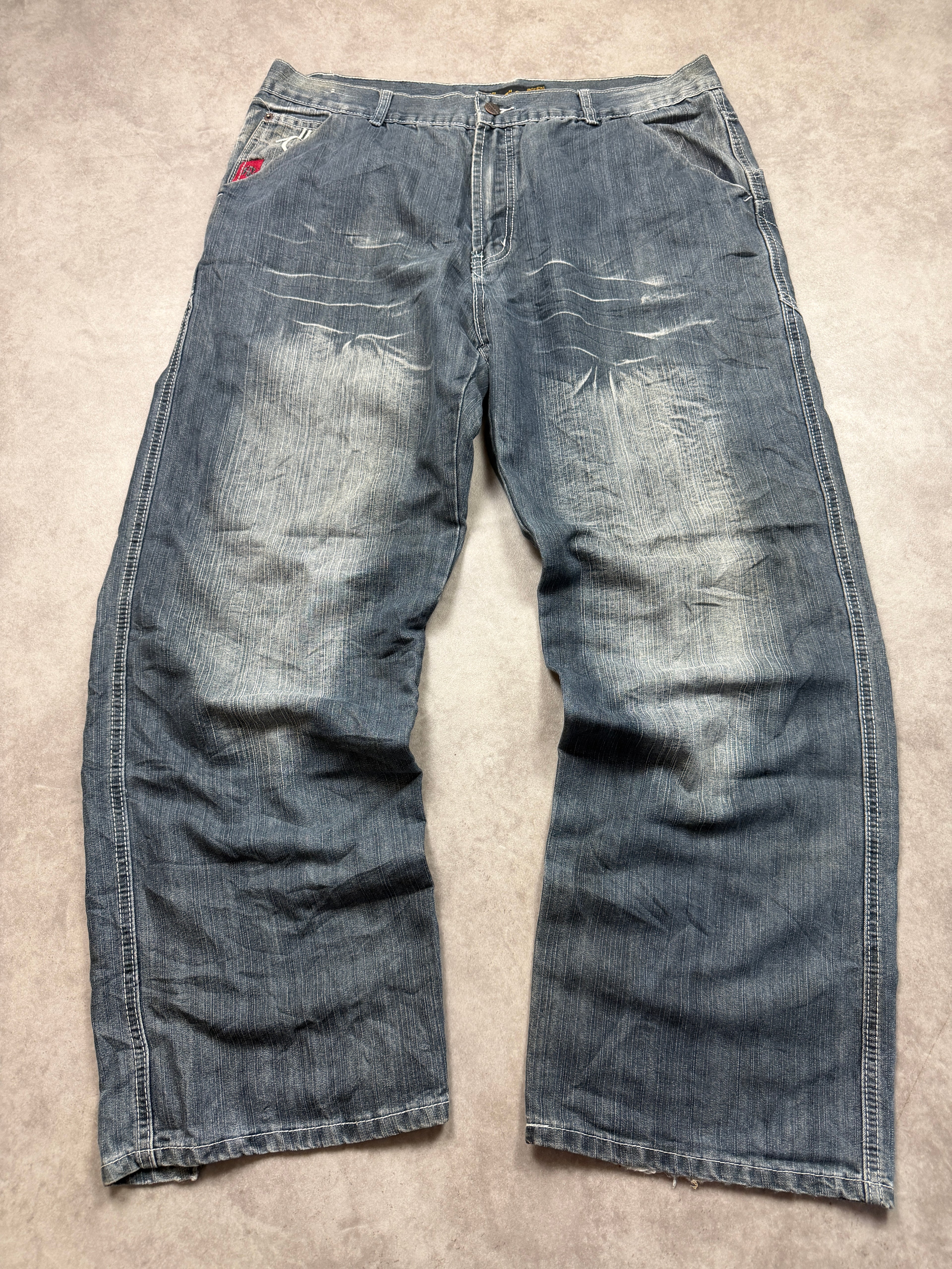 Vintage Flying Demon Jeans 2007 Grau XL Straight Herren
