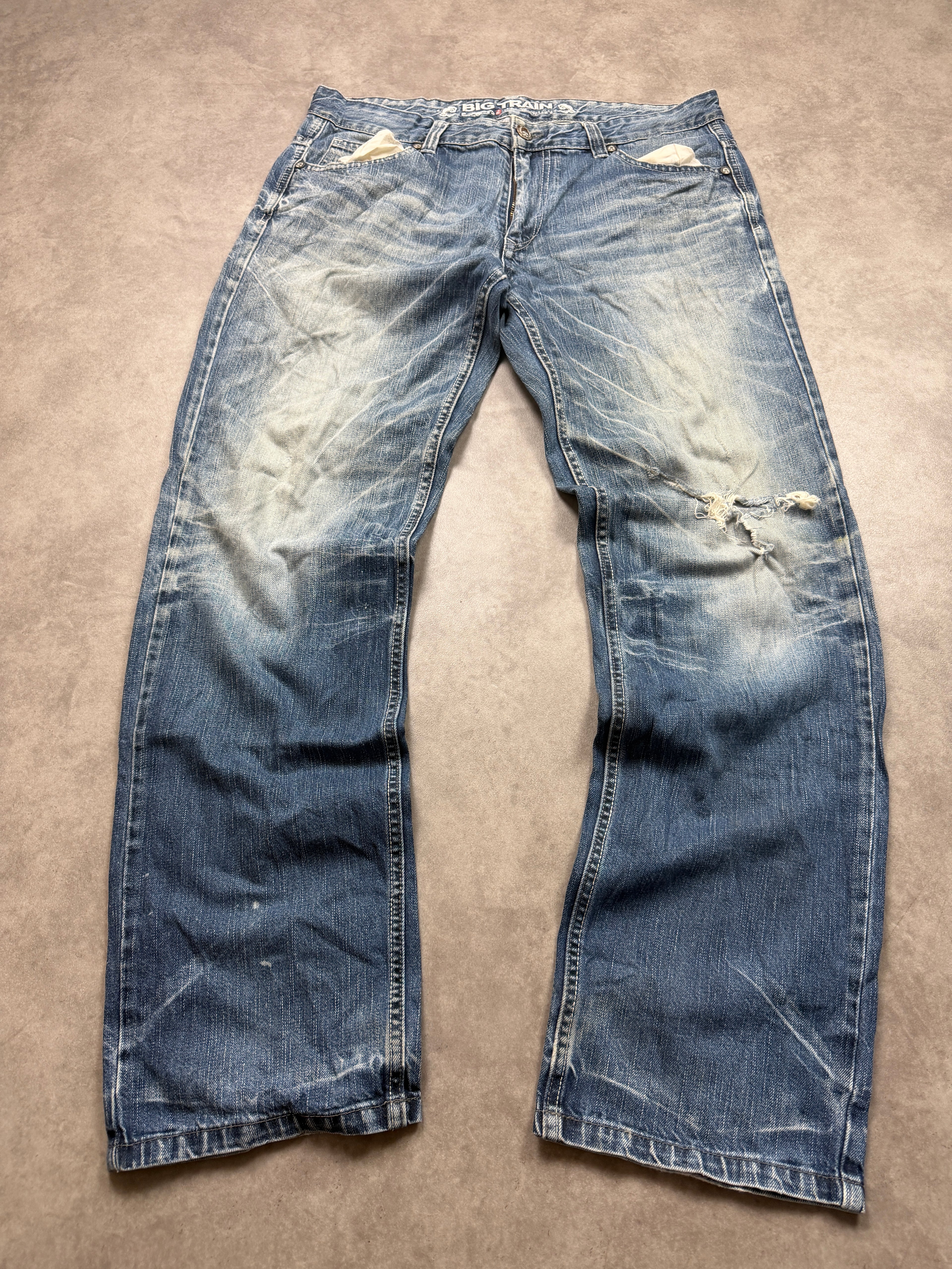 Big Train Vintage Jeans 2007 Blau L Straight Herren