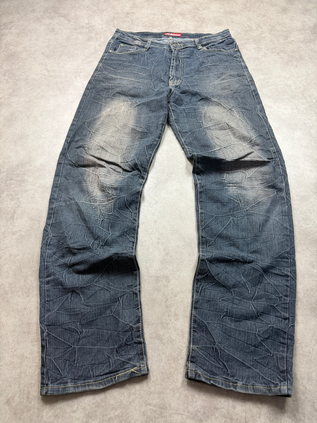 Sheg Yuehan Vintage Jeans 2005 Dragon Print Straight Herren L