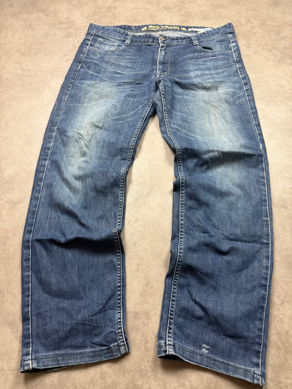 Big Train Vintage Jeans 2008 Blue Denim Straight Herren L