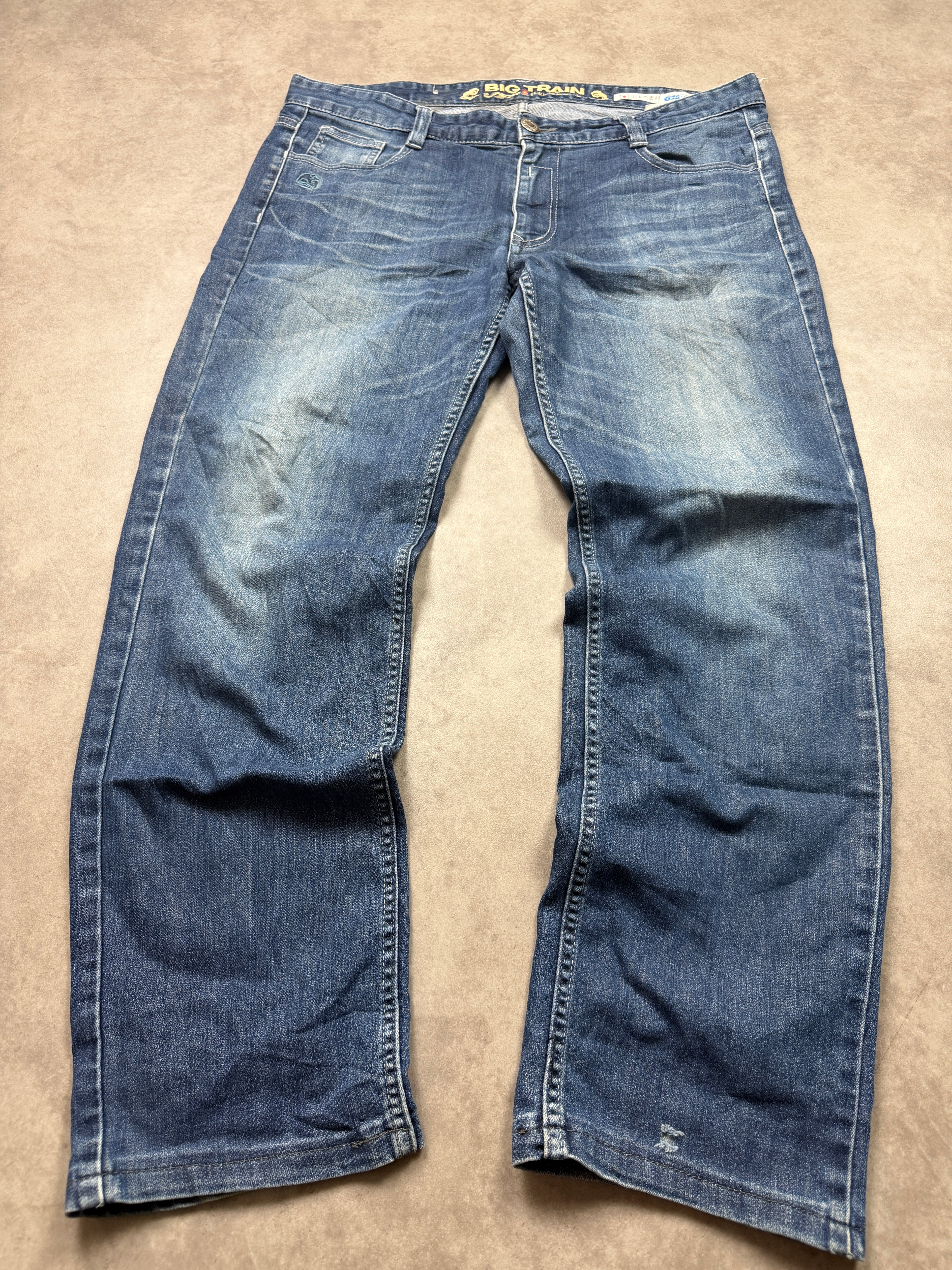 Big Train Vintage Jeans 2008 Blue Denim Straight Herren L