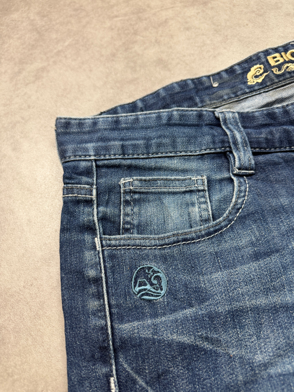 Big Train Vintage Jeans 2008 Blue Denim Straight Herren L