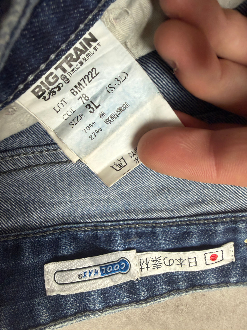 Big Train Vintage Jeans 2008 Blue Denim Straight Herren L
