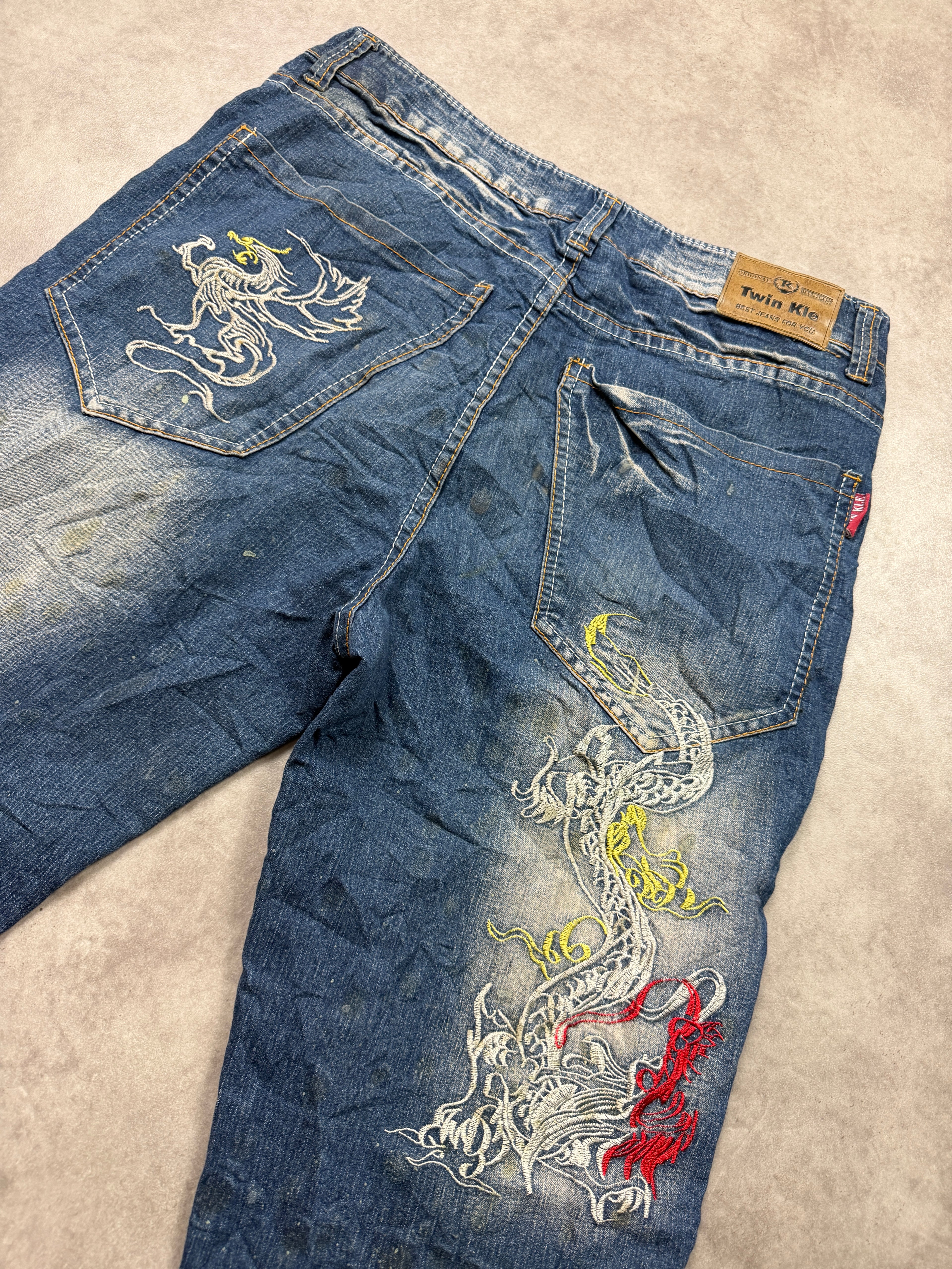 Twin K Vintage Jeans 2008 Blue Dragon Denim Straight Herren