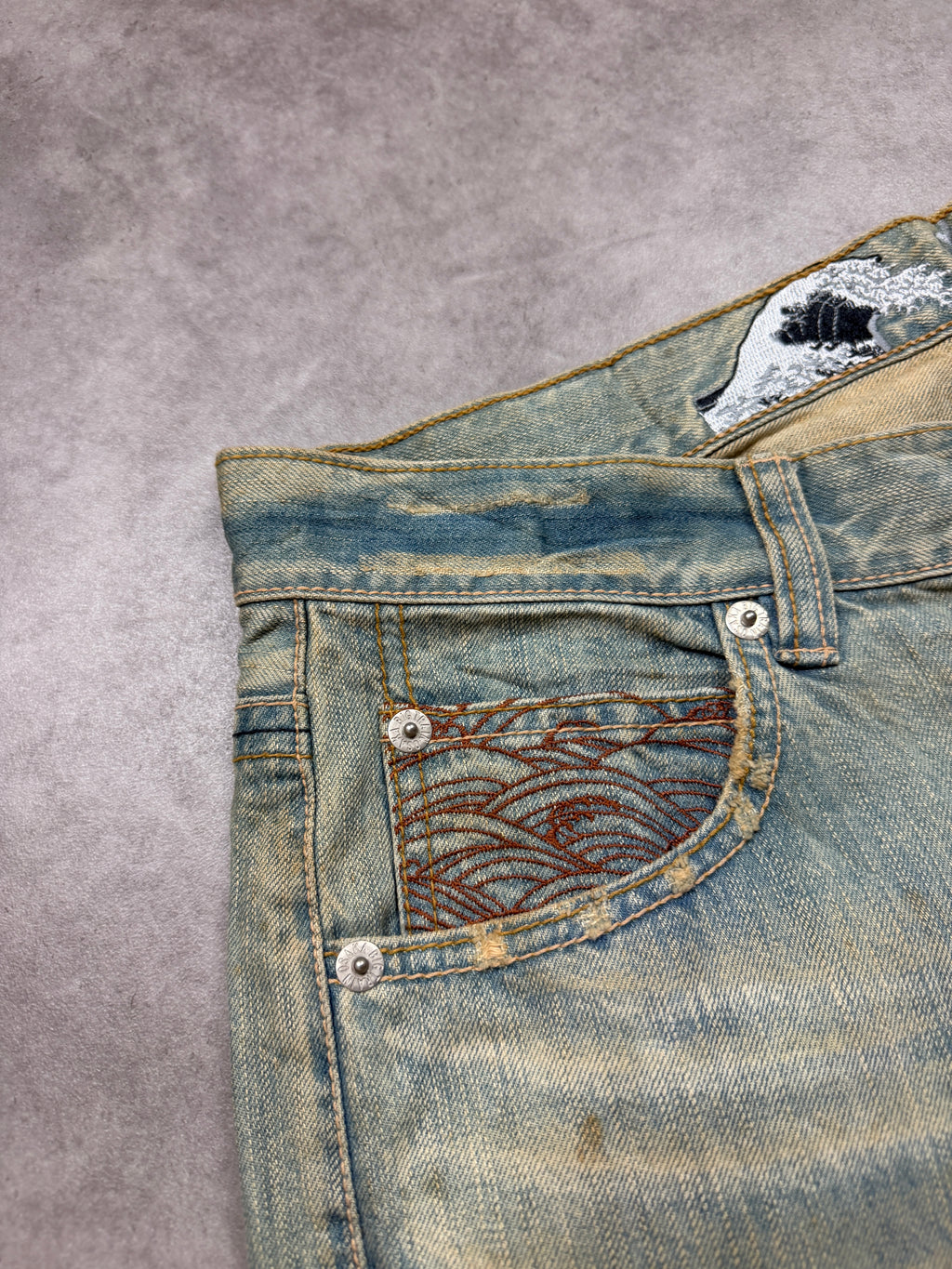 Big Train Vintage Jeans 2005 Blue Wave Denim  Straight Herren XL