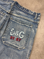 Dolce & Gabbana Vintage Jeans 2000er Blau L Bootcut Herren