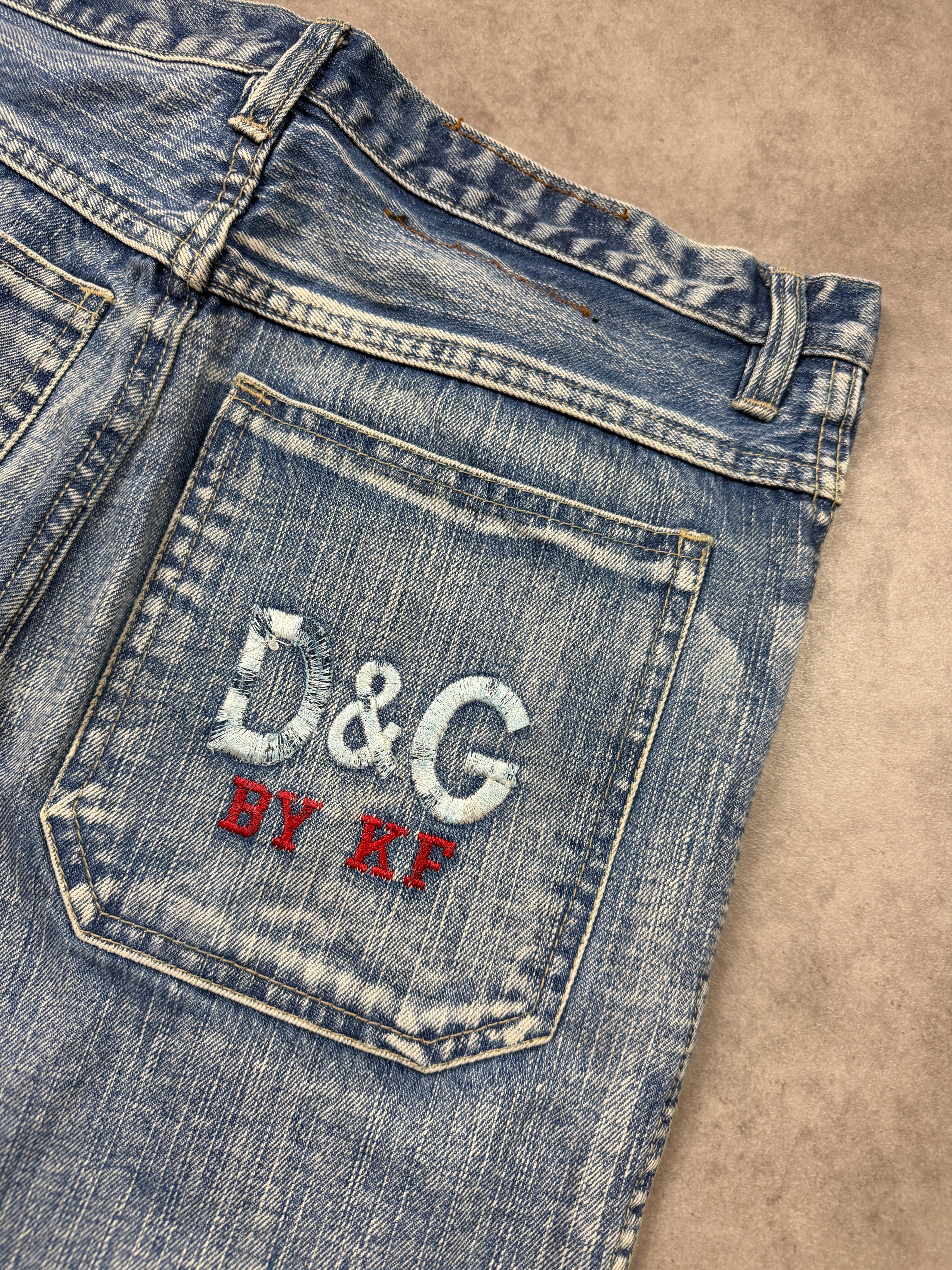 Dolce & Gabbana Vintage Jeans 2000er Blau L Bootcut Herren