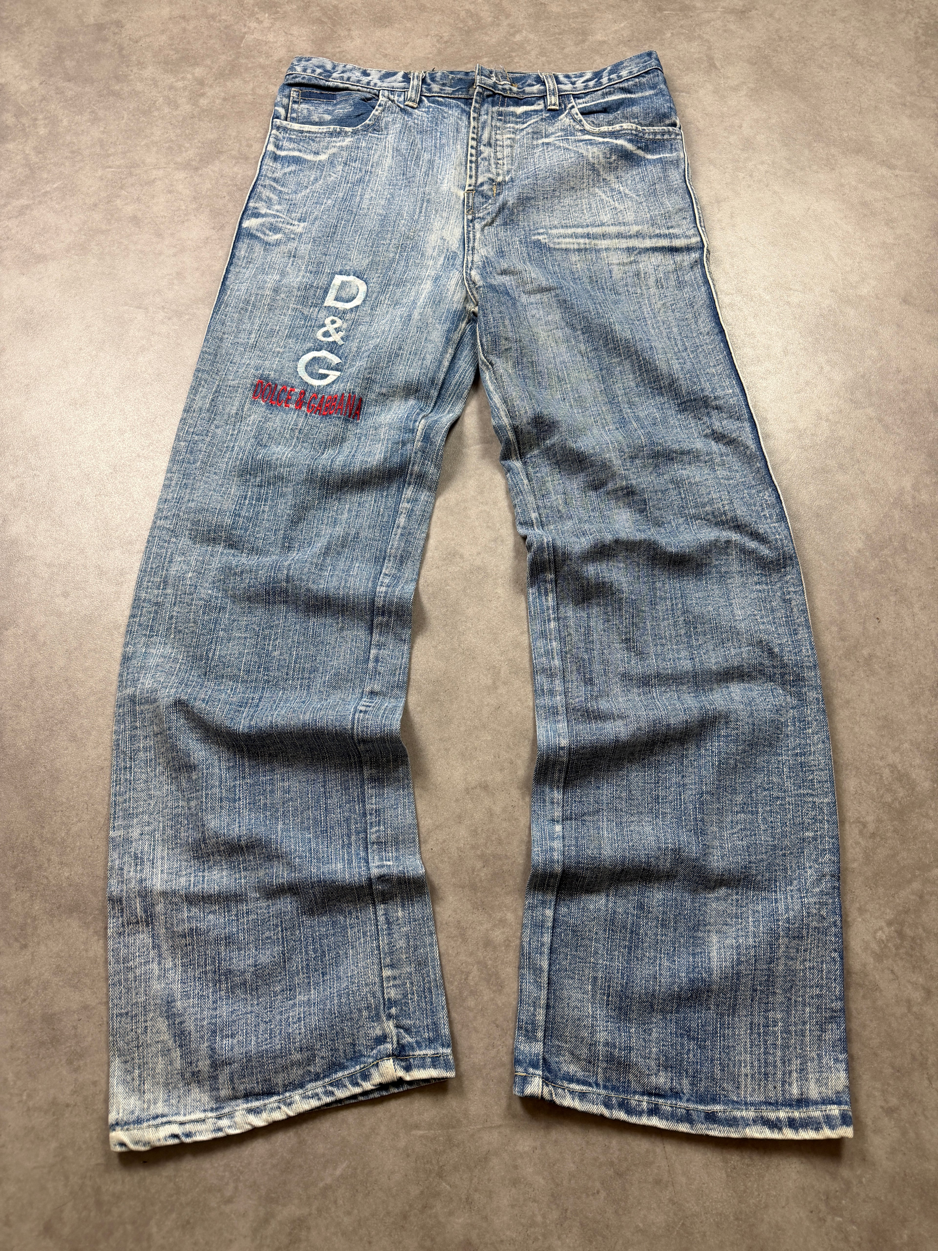 Dolce & Gabbana Vintage Jeans 2000er Blau L Bootcut Herren