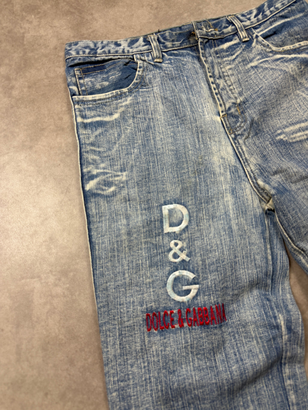 Dolce & Gabbana Vintage Jeans 2000er Blau L Bootcut Herren
