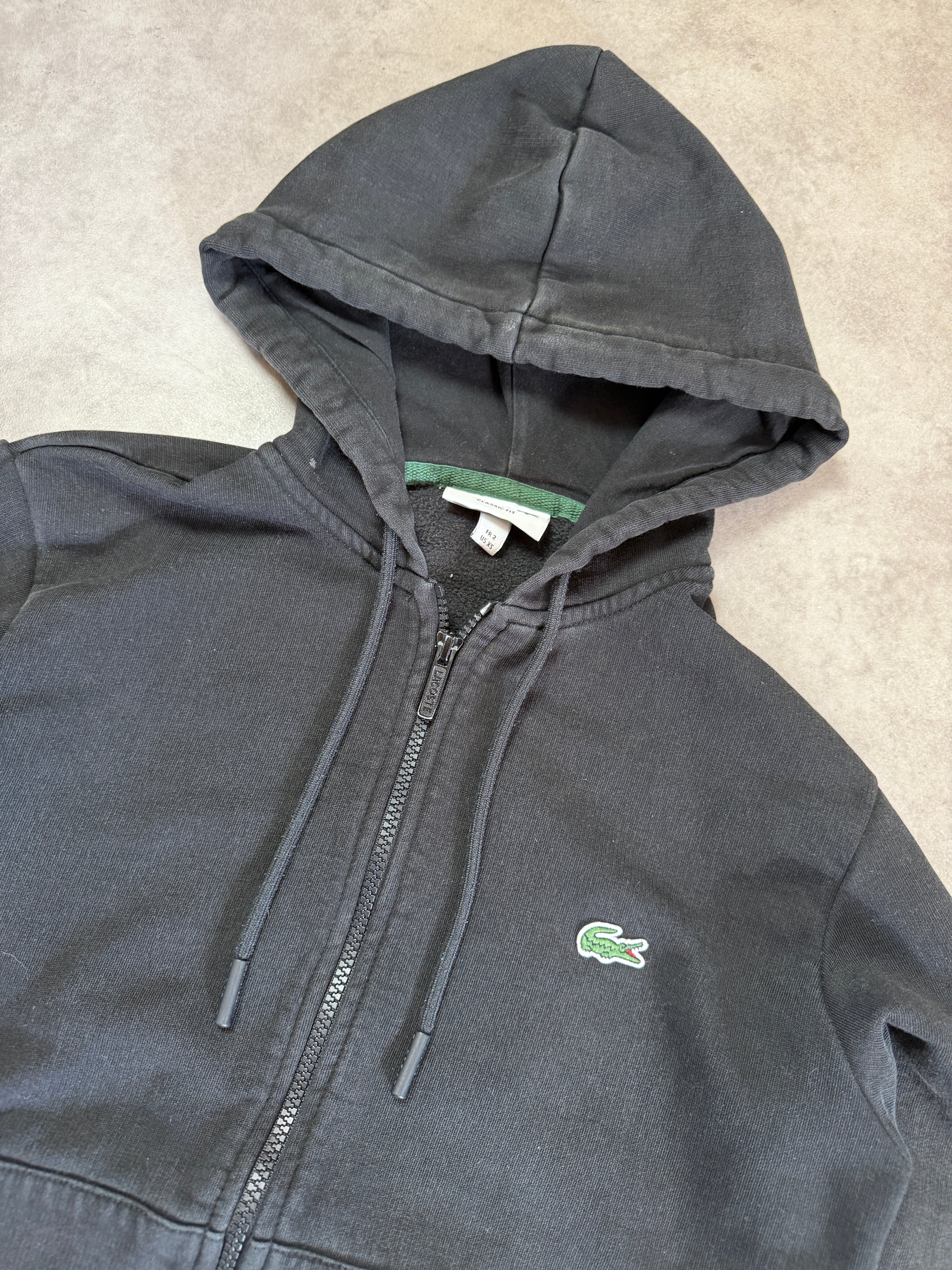 Lacoste Vintage Zip Hoodie 2012 Schwarz XS