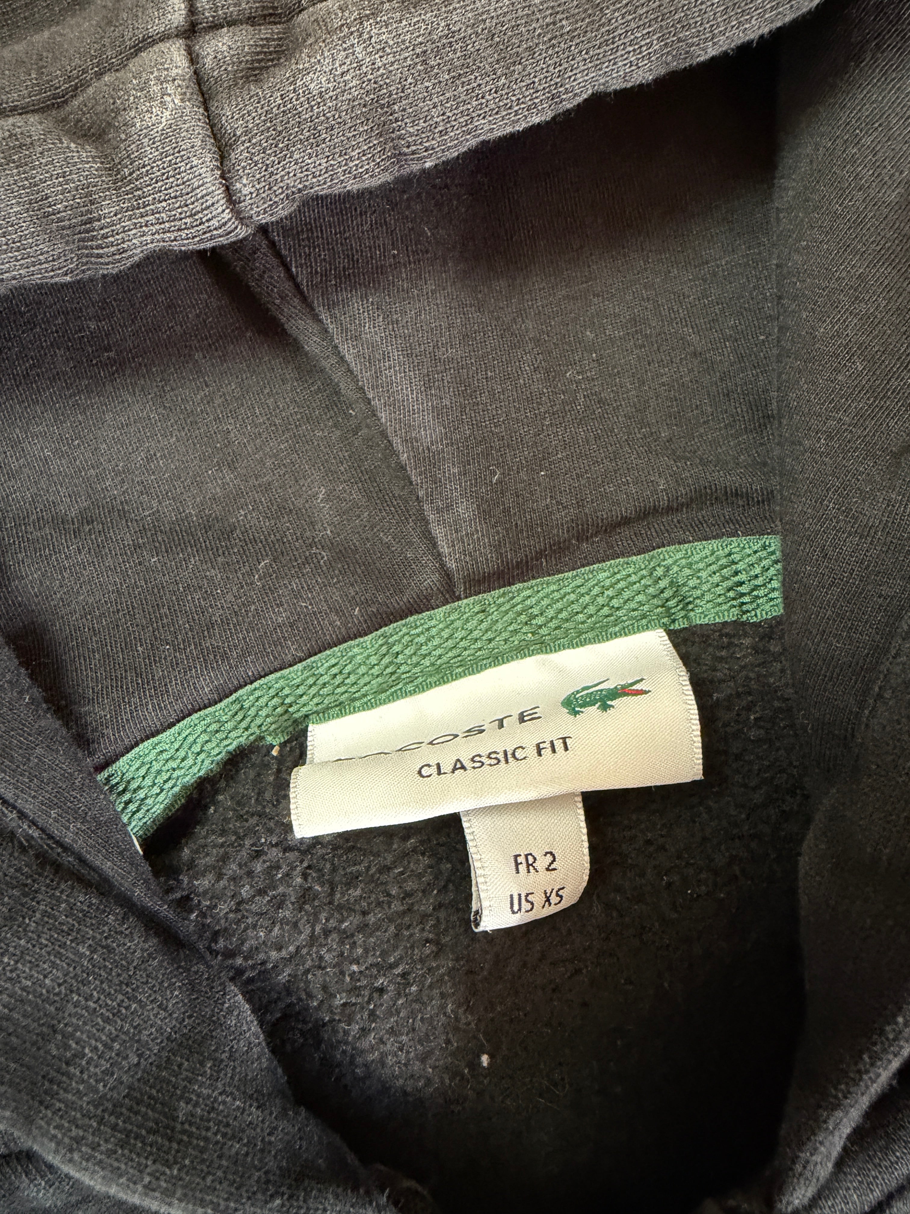 Lacoste Vintage Zip Hoodie 2012 Schwarz XS