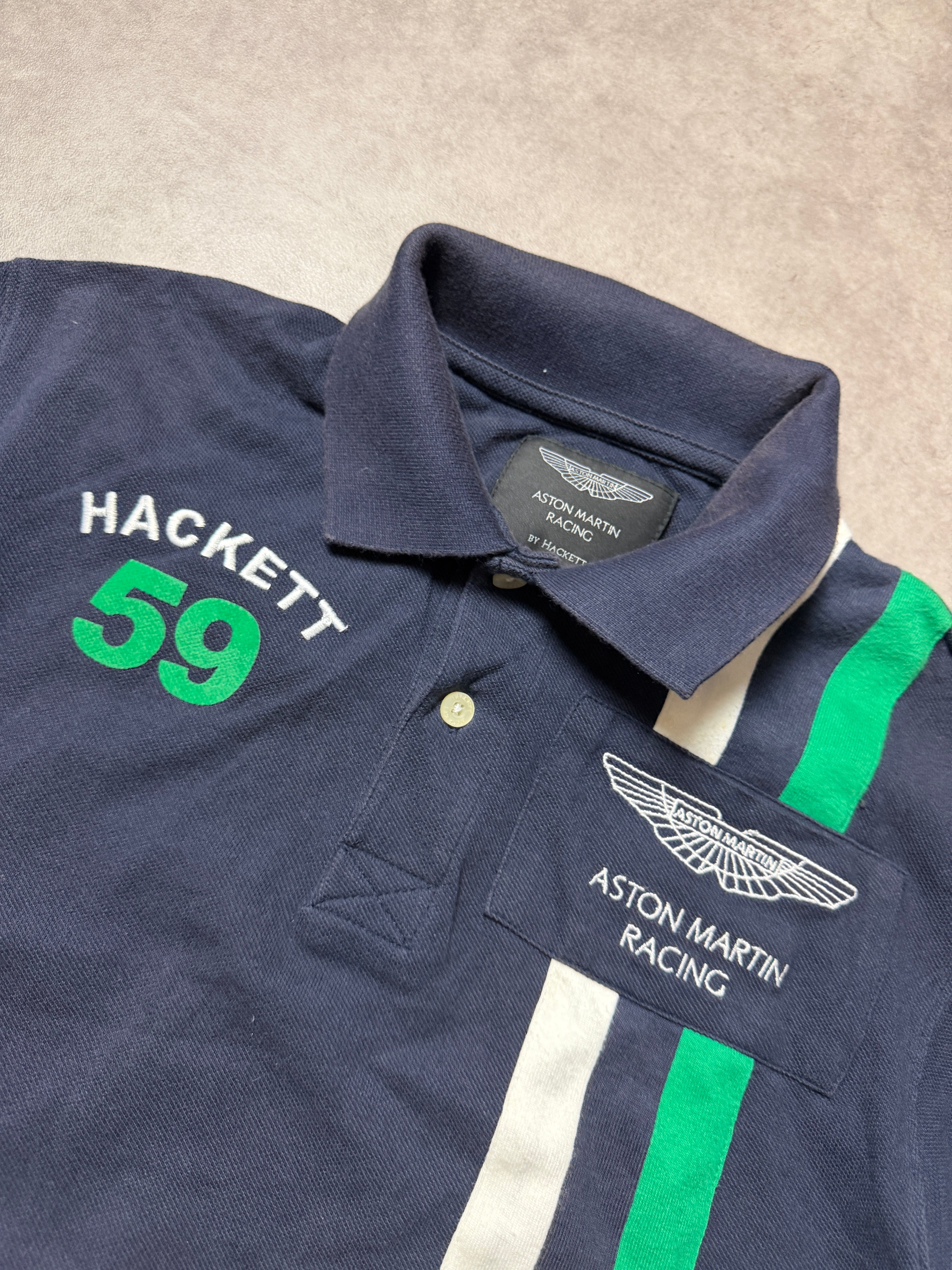 Hackett Vintage Polo Shirt 2016 Aston Martin Racing Navy Blau M