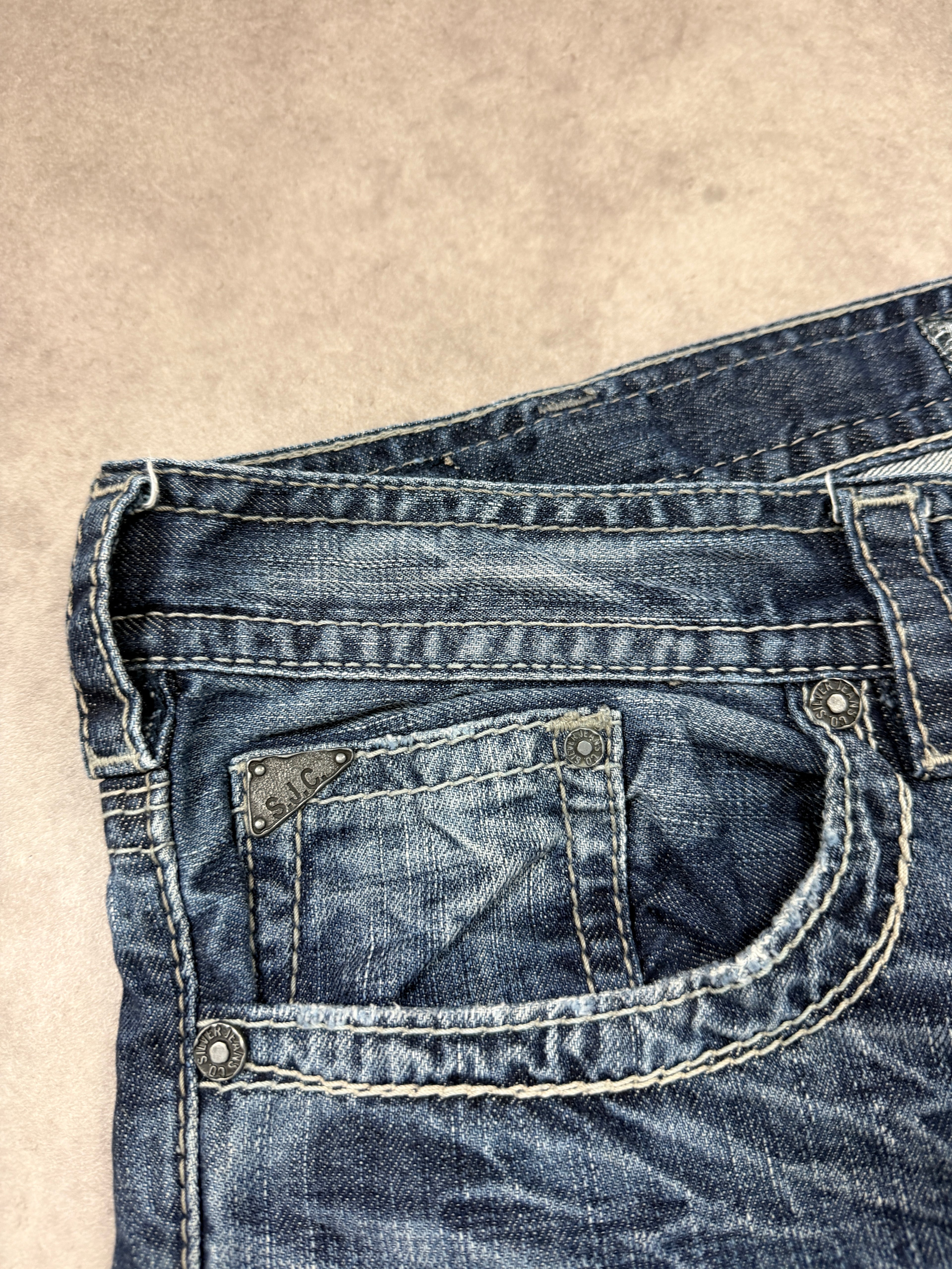 Silver Jeans Vintage Jeans Backprint Y2K Regular Fit 2007 XL