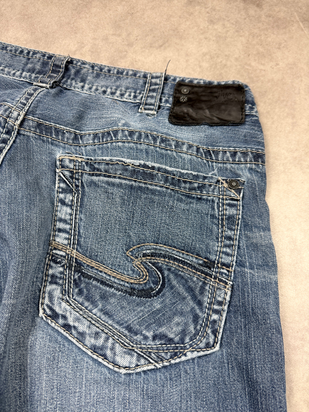 Silver Jeans Vintage Jeans Backprint Y2K Straight Fit*Rare*2008 XL