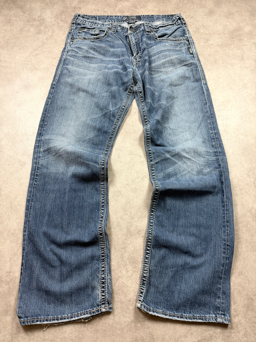 Silver Jeans Vintage Jeans Backprint Y2K Straight Fit*Rare*2008 XL