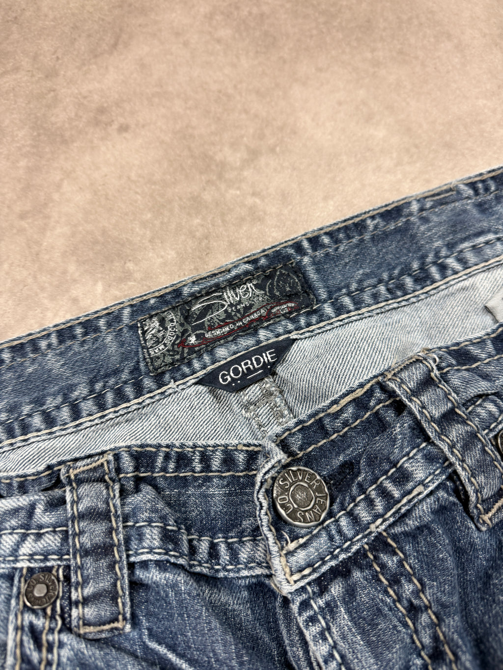 Silver Jeans Vintage Jeans Backprint Y2K Straight Fit*Rare*2008 XL