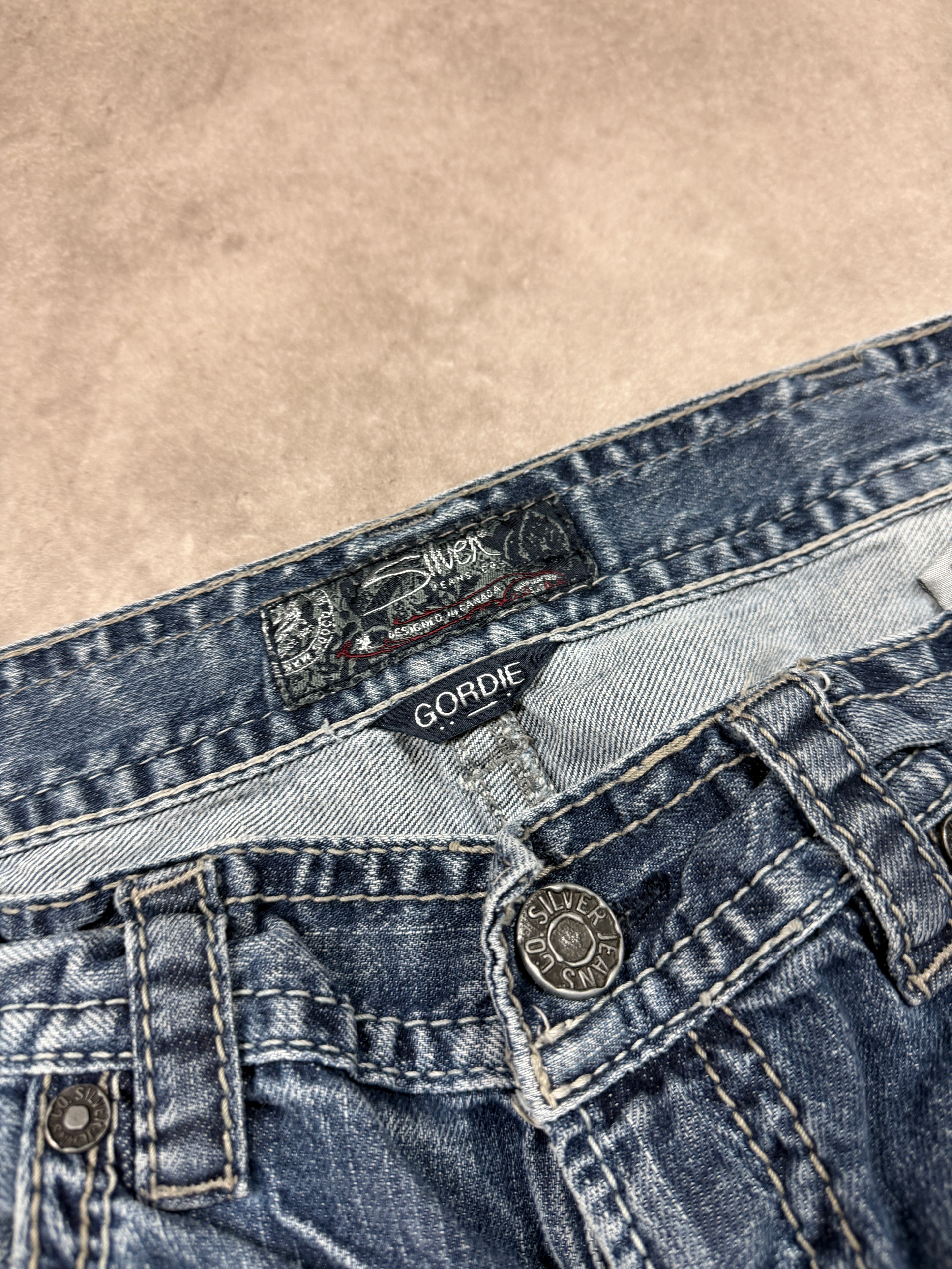 Silver Jeans Vintage Jeans Backprint Y2K Straight Fit*Rare*2008 XL