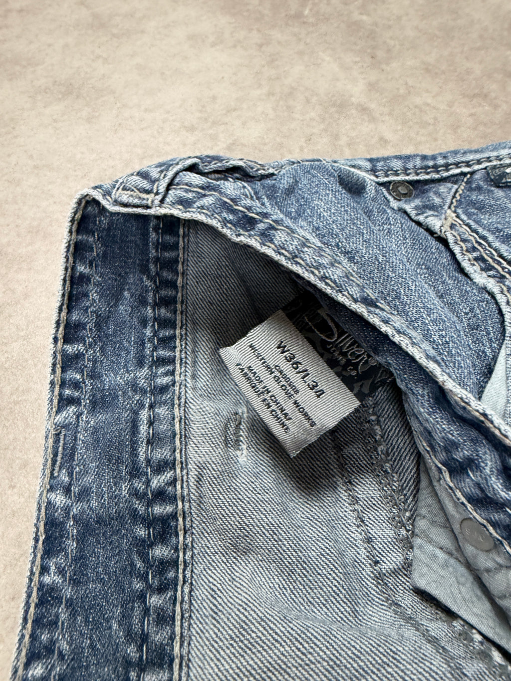 Silver Jeans Vintage Jeans Backprint Y2K Straight Fit*Rare*2008 XL