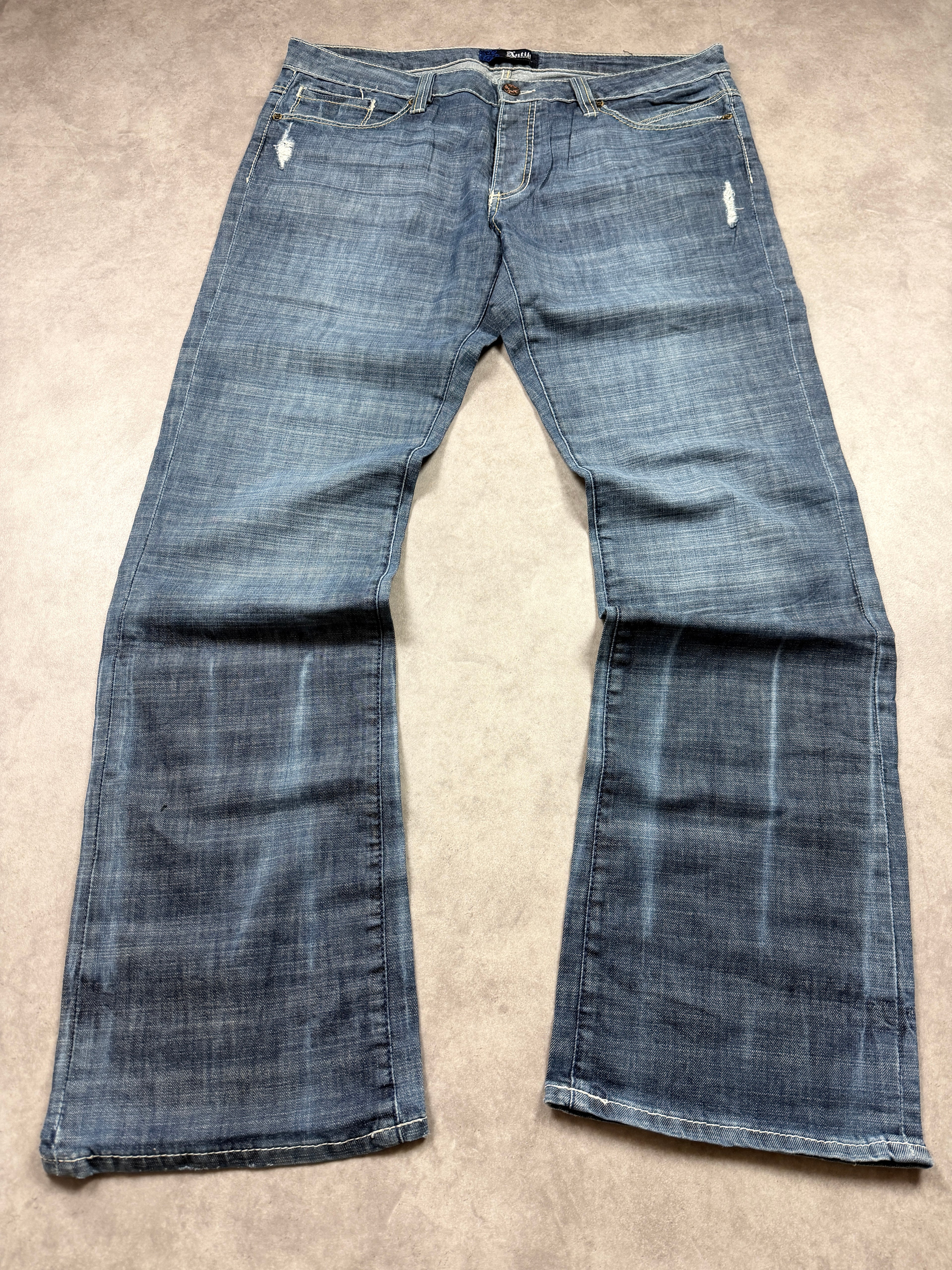 Antik Denim Vintage Jeans Backprint Y2K Straight Fit 2005 XL