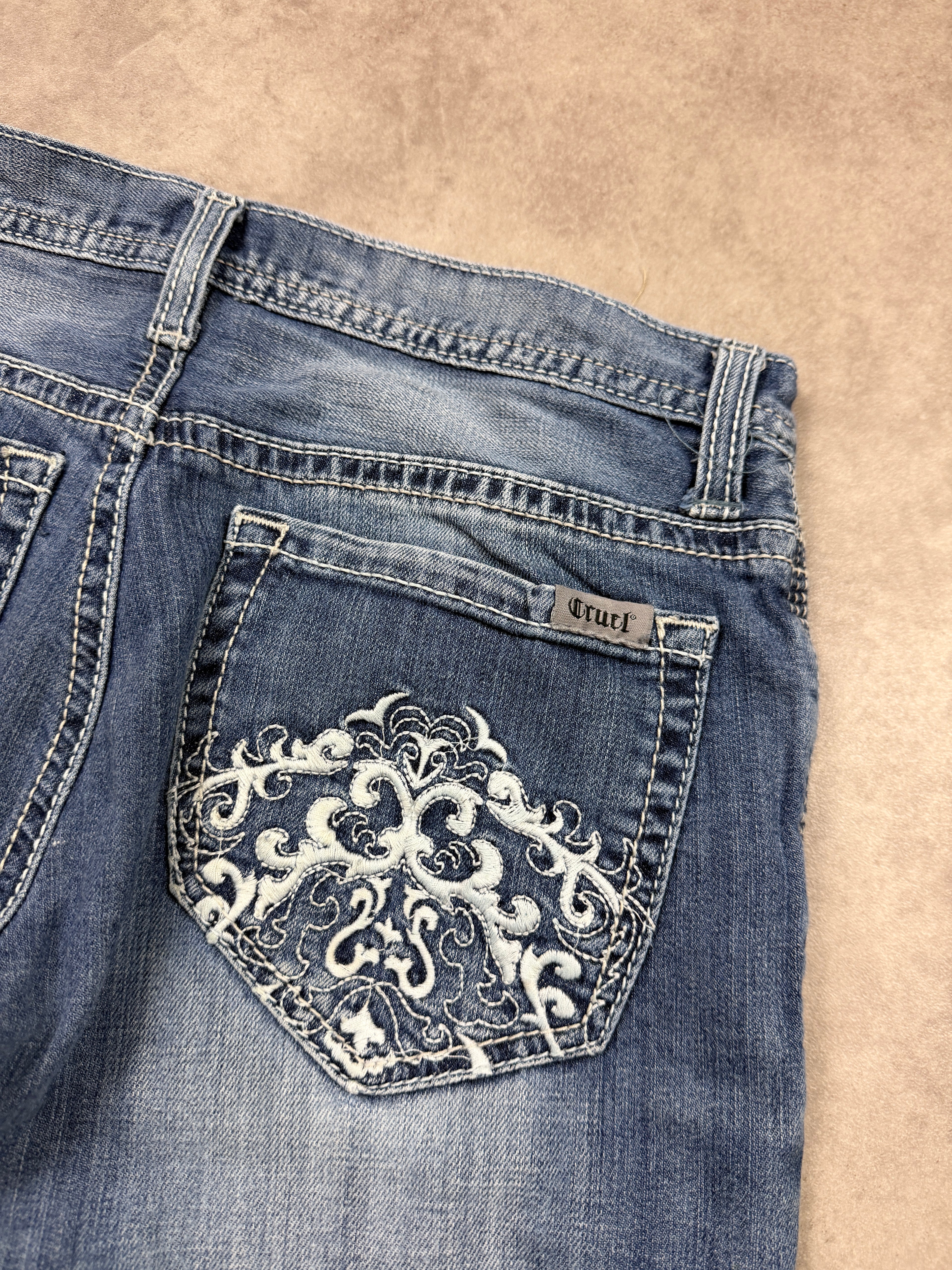 Cruel Vintage Jeans Backprint Y2K Bootcut Fit 2006 S Damen