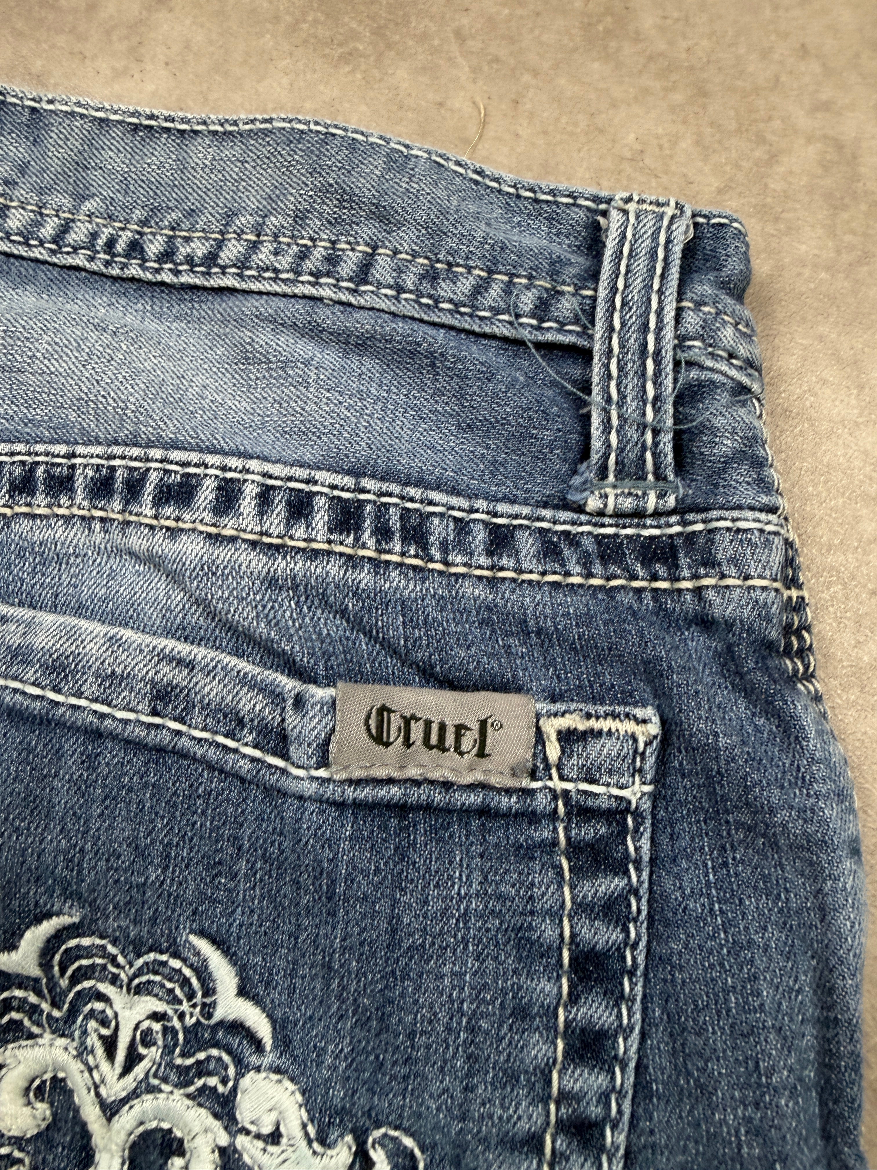 Cruel Vintage Jeans Backprint Y2K Bootcut Fit 2006 S Damen
