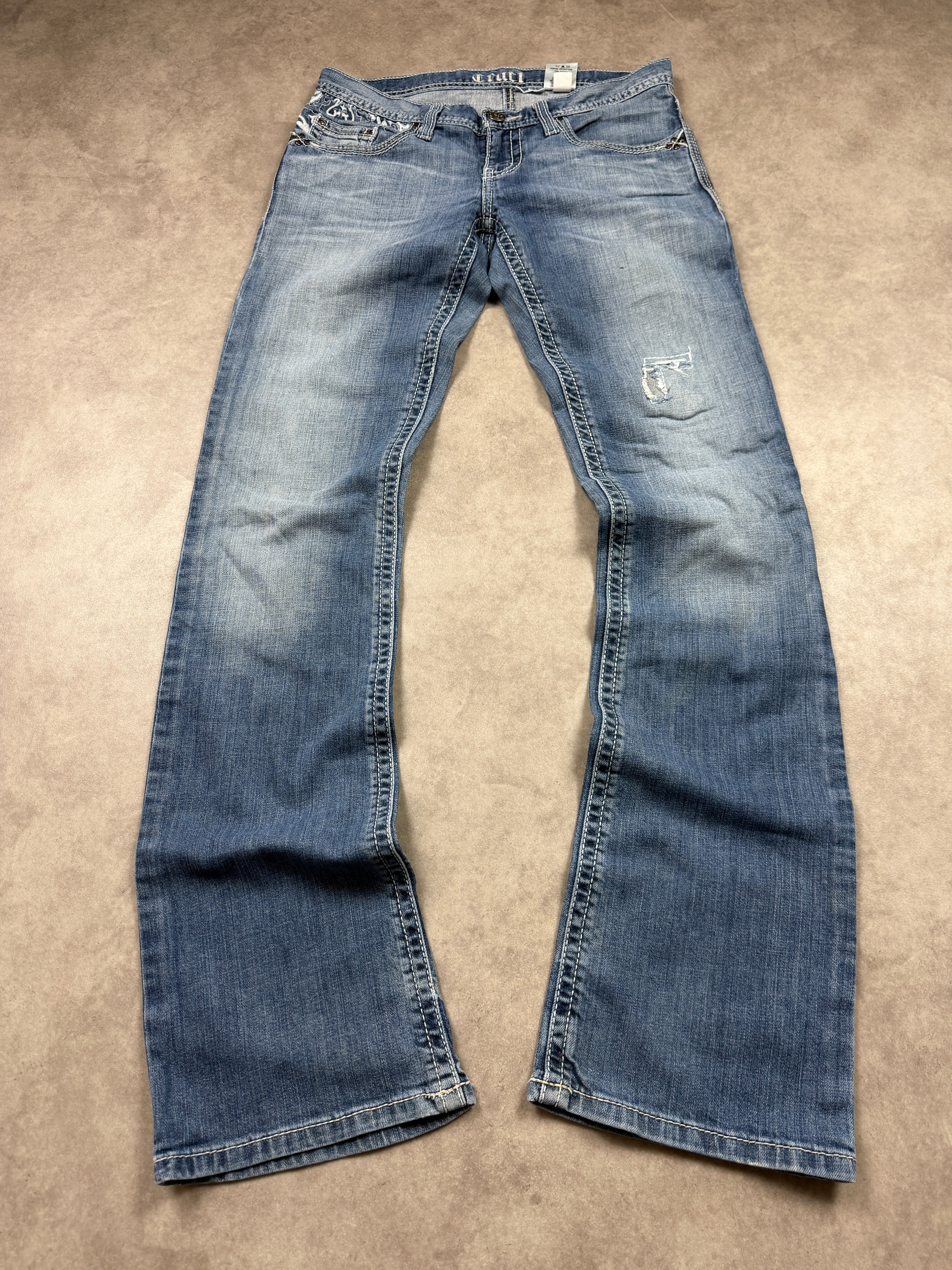 Cruel Vintage Jeans Backprint Y2K Bootcut Fit 2006 S Damen