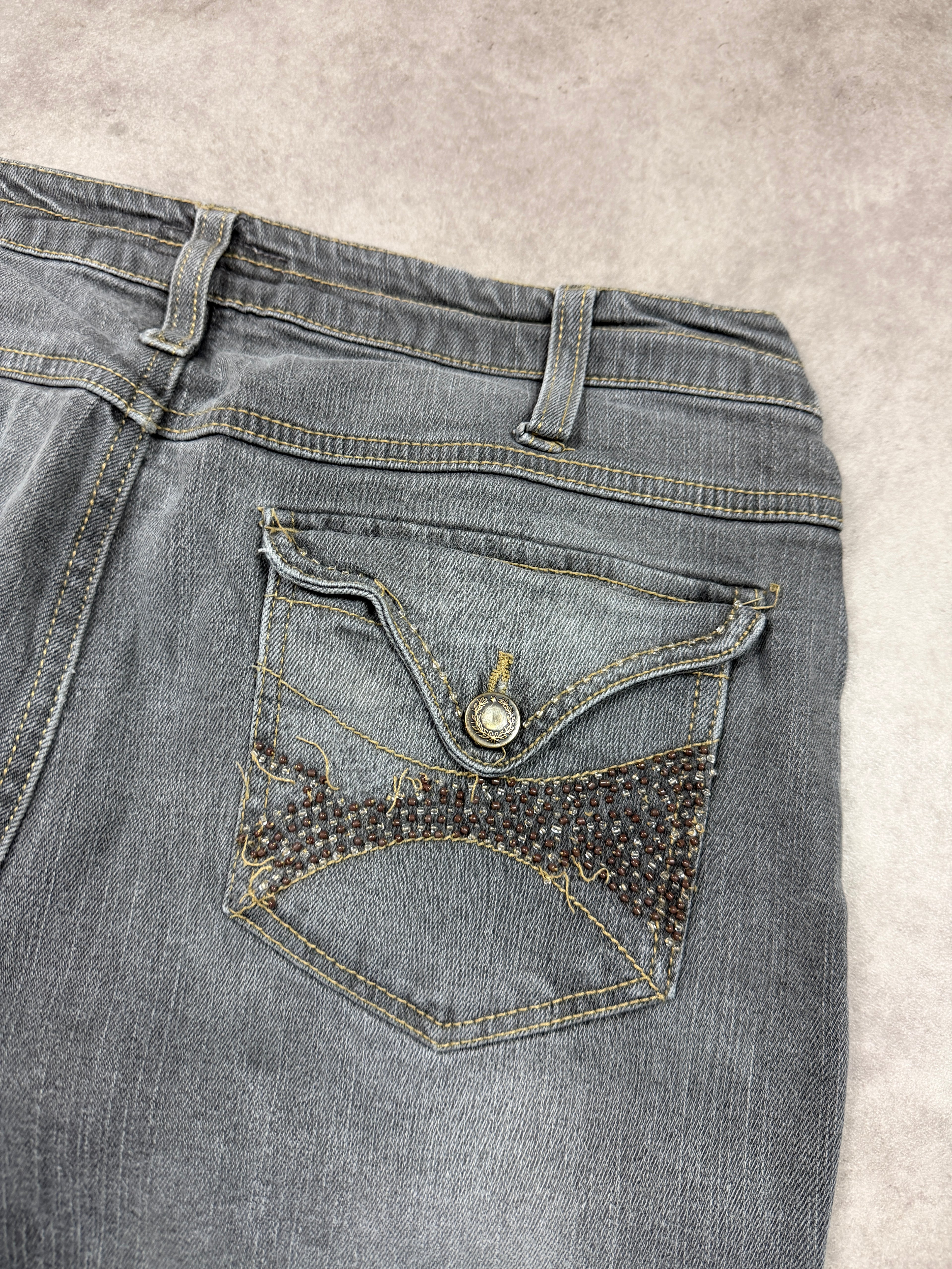 Faded Glory Vintage Jeans Backprint Y2K Bootcut Fit 2006 M Damen